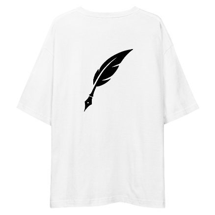 Unisex Oversized T-Shirt with Vaqea Logo Drop Shoulder